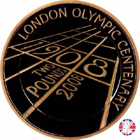 2 pounds - 2008 comm. centenario olimpiade 1908 2008 (Royal Mint, Llantrisant)