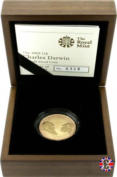 2 pounds - 2009 commemorativa Charles Darwin 2009 (Royal Mint, Llantrisant)