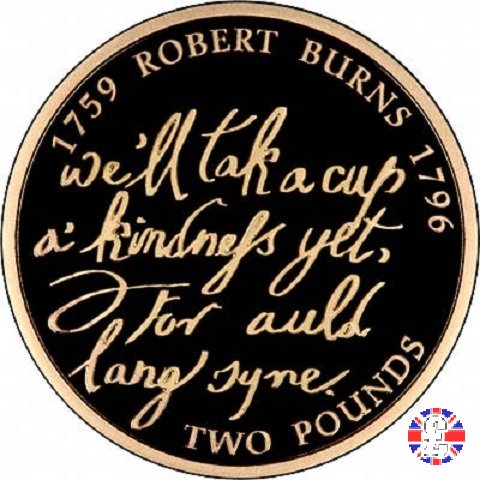 2 pounds - 2009 commemorativa Robert Burns 2009 (Royal Mint, Llantrisant)