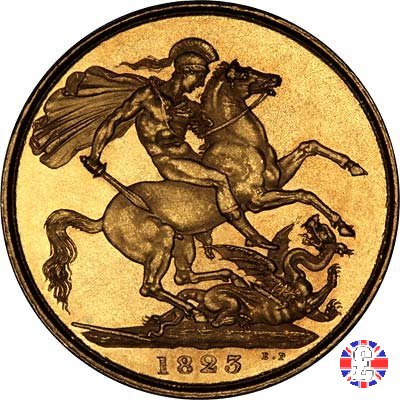 2 sovereigns - testa nuda e san giorgio 1823 (London)