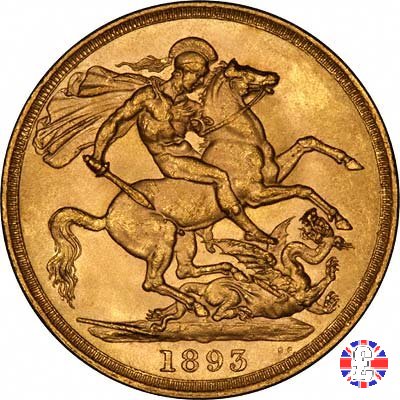 2 sovereigns - tipo anziana velata 1893 (London)