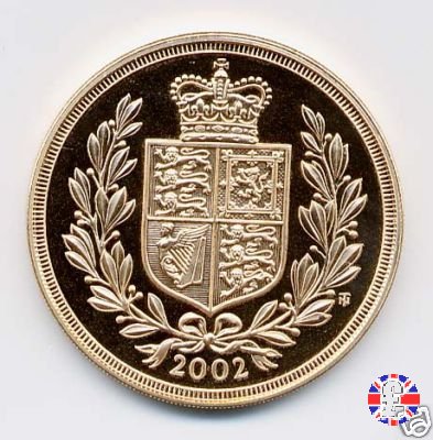 2 sovereigns -tipo diad. anziana e stemma coronato 2002 (Royal Mint, Llantrisant)