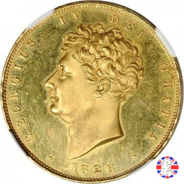 2 sovereigns - testa nuda e stemma coronato 1826 (London)