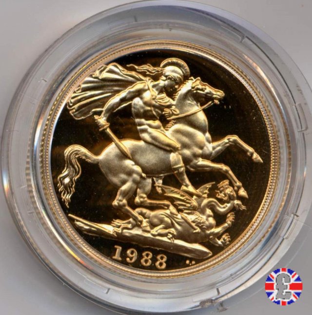 2 sovereigns - tipo coronata anziana 1988 (Royal Mint, Llantrisant)