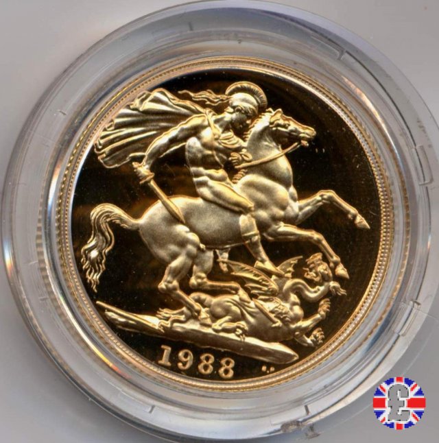 2 sovereigns - tipo coronata anziana 1988 (Royal Mint, Llantrisant)