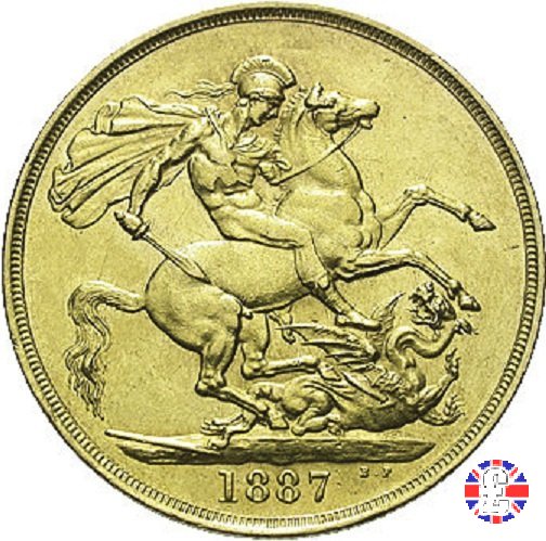 2 sovereigns - tipo giubileo 1887 (London)