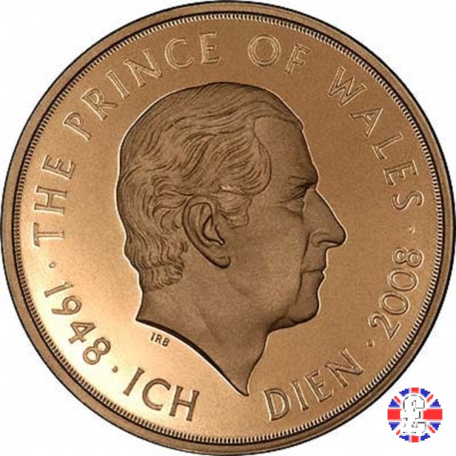 5 pounds - Prince Charles' 60th Birthday - 2008 2008 (Royal Mint, Llantrisant)