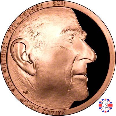 5 pounds - Prince Philip's 90th Birthday - 2011 2011 (Royal Mint, Llantrisant)