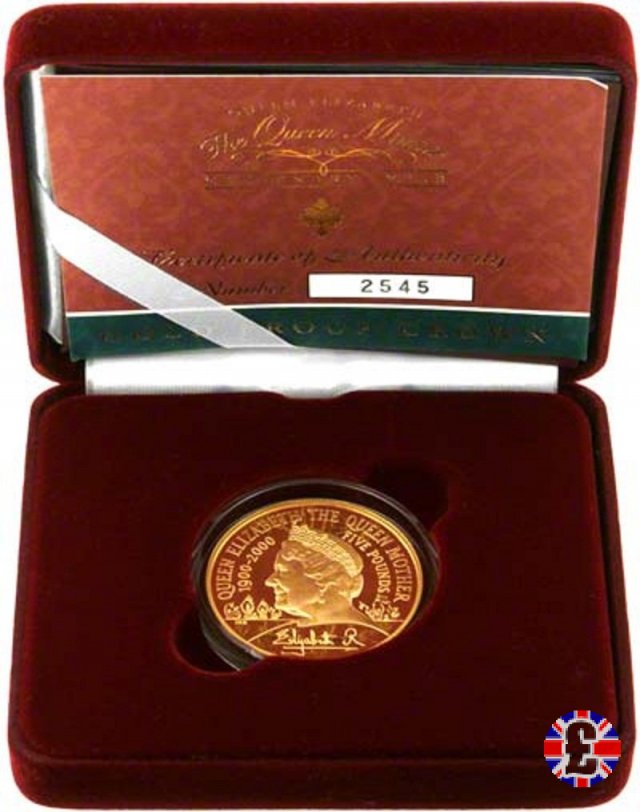 5 pounds - Queen Mother centenery - 2000 2000 (Royal Mint, Llantrisant)