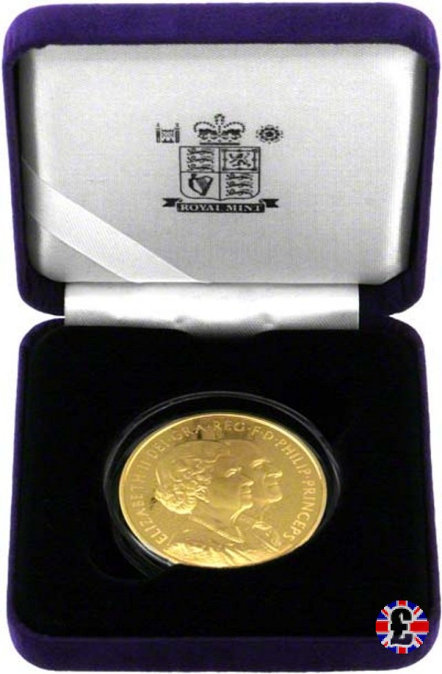 5 pounds - Queen's diamond wedding anniv. - 2007 2007 (Royal Mint, Llantrisant)