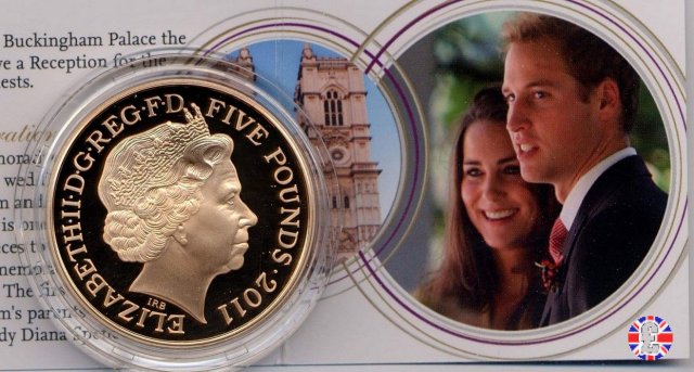 5 pounds - Royal Wedding - 2011 2011 (Royal Mint, Llantrisant)