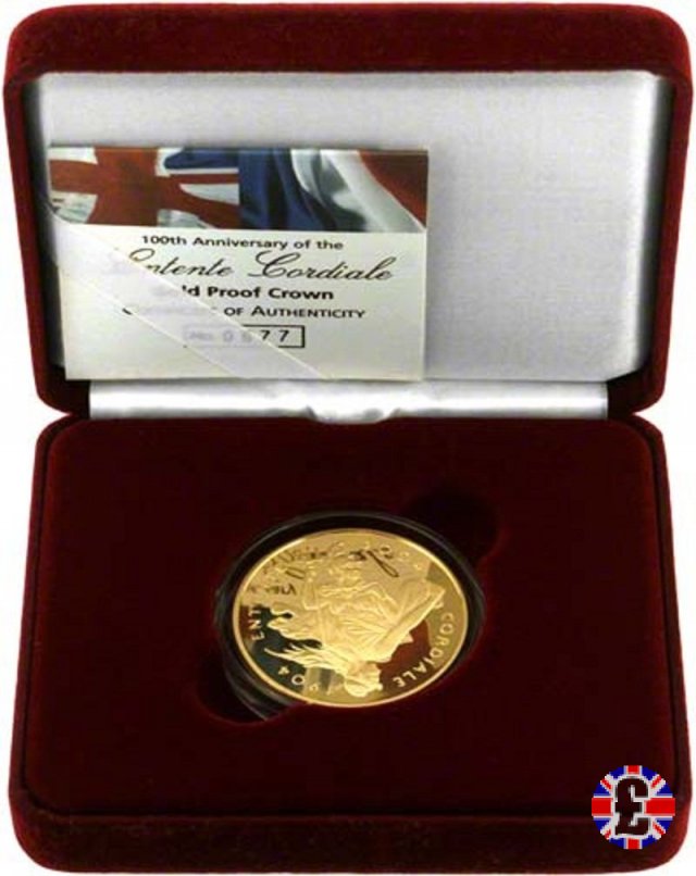 5 pounds - centenary Entente Cordiale - 2004 2004 (Royal Mint, Llantrisant)