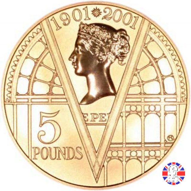 5 pounds - centenary death of Queen Victoria -2001 2001 (Royal Mint, Llantrisant)