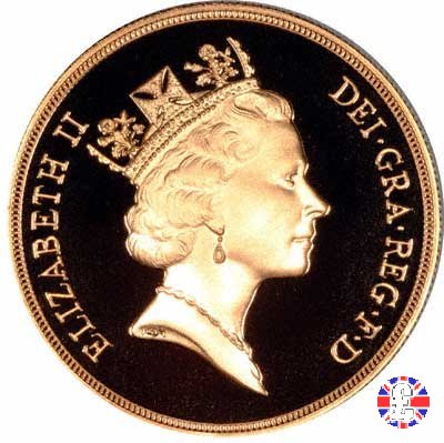 5 sovereigns - primo tipo coronata anziana 1997 (Royal Mint, Llantrisant)