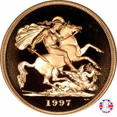 5 sovereigns - primo tipo coronata anziana 1997 (Royal Mint, Llantrisant)