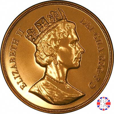 5 sovereigns - secondo tipo coronata anziana 1987 (Royal Mint, Llantrisant)