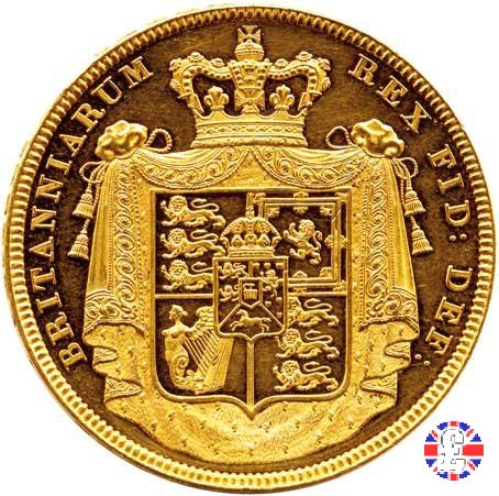 5 sovereigns - testa nuda e stemma coronato 1826 (London)