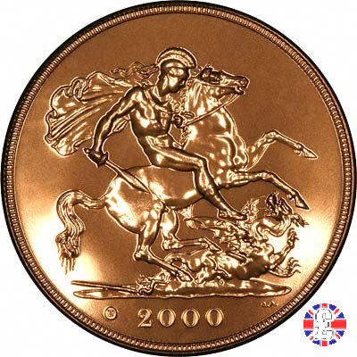 5 sovereigns - tipo didema anziana 2000 (Royal Mint, Llantrisant)