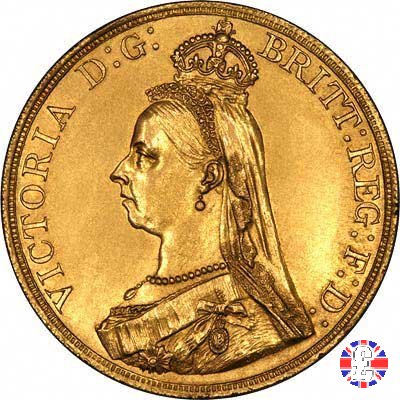 5 sovereigns - tipo giubileo 1887 (London)