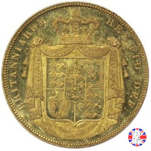 5 sovereigns - testa nuda e stemma coronato 1826 (London)