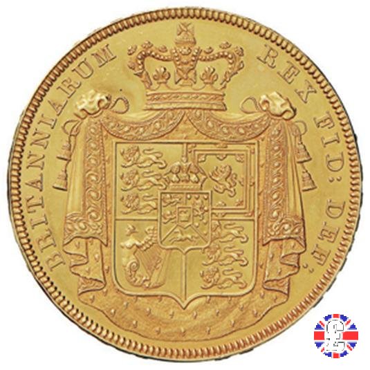 5 sovereigns - testa nuda e stemma coronato 1826 (London)