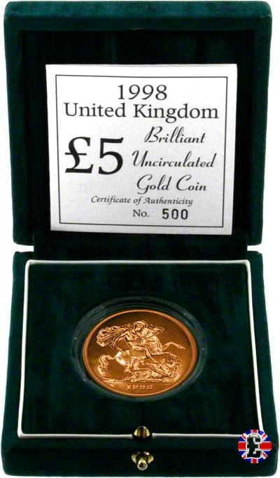 5 sovereigns - tipo didema anziana 1998 (Royal Mint, Llantrisant)