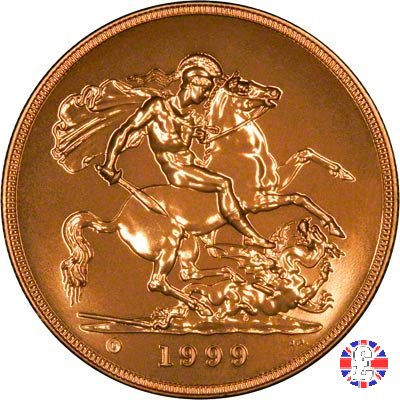 5 sovereigns - tipo didema anziana 1999 (Royal Mint, Llantrisant)