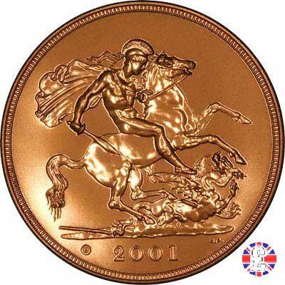 5 sovereigns - tipo didema anziana 2001 (Royal Mint, Llantrisant)