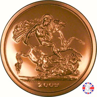 5 sovereigns - tipo didema anziana 2009 (Royal Mint, Llantrisant)