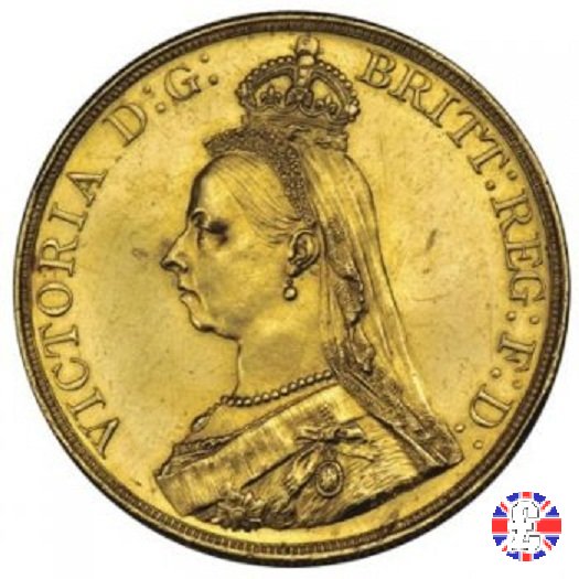 5 sovereigns - tipo giubileo 1887 (London)