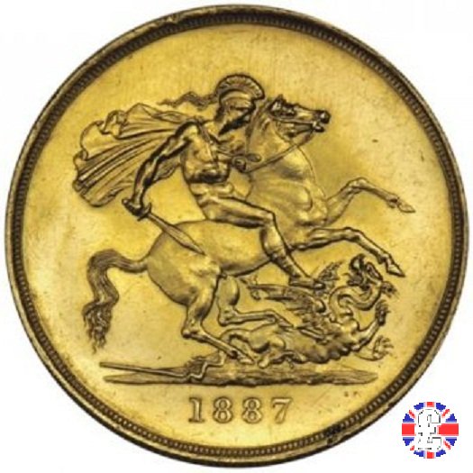 5 sovereigns - tipo giubileo 1887 (London)