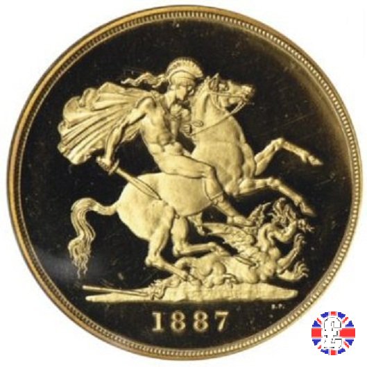 5 sovereigns - tipo giubileo 1887 (London)