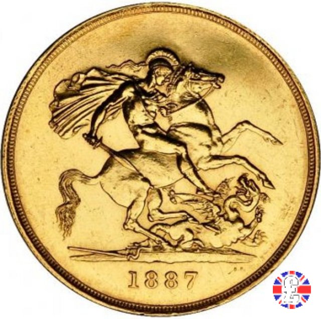 5 sovereigns - tipo giubileo 1887 (London)