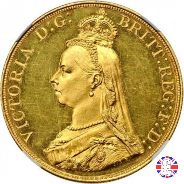 5 sovereigns - tipo giubileo 1887 (London)