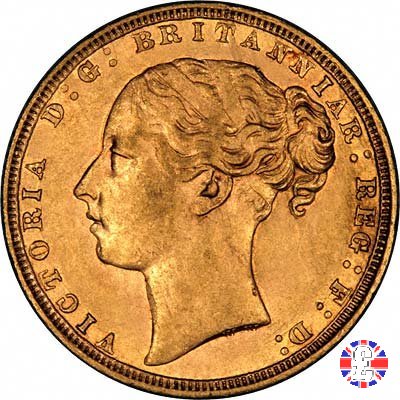 1 sovereign - tipo giovane e san giorgio 1871 (London)