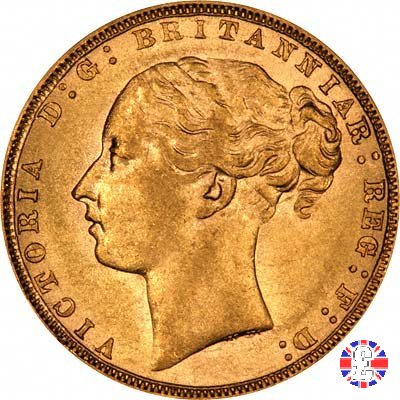 1 sovereign - tipo giovane e san giorgio 1872 (London)