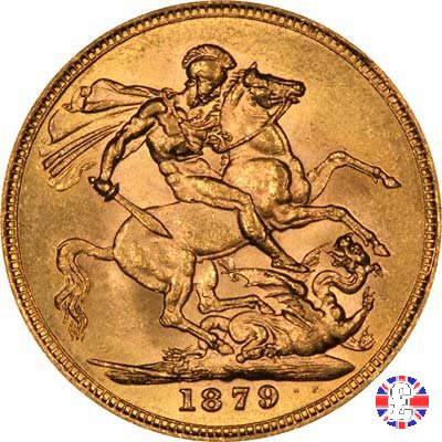 1 sovereign - tipo giovane e san giorgio 1879 (Melbourne)