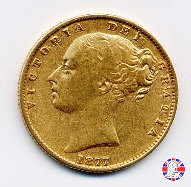 1 sovereign - secondo tipo giovane e stemma 1877 (Sydney)