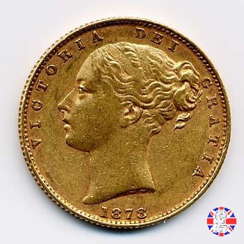 1 sovereign - secondo tipo giovane e stemma 1878 (Sydney)