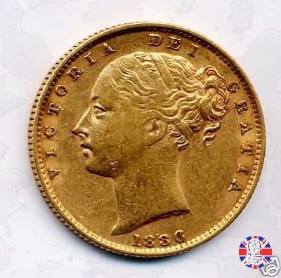 1 sovereign - secondo tipo giovane e stemma 1886 (Sydney)