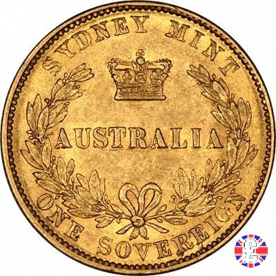 1 sovereign - secondo tipo giovane e sydney mint 1870 (Sydney)