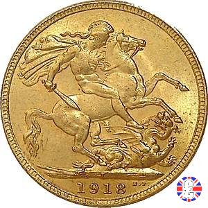 1 sovereign 1918 (Bombay)