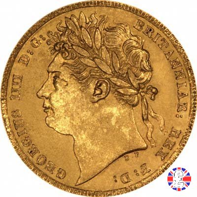 1 sovereign - testa laureata e san giorgio 1824 (London)