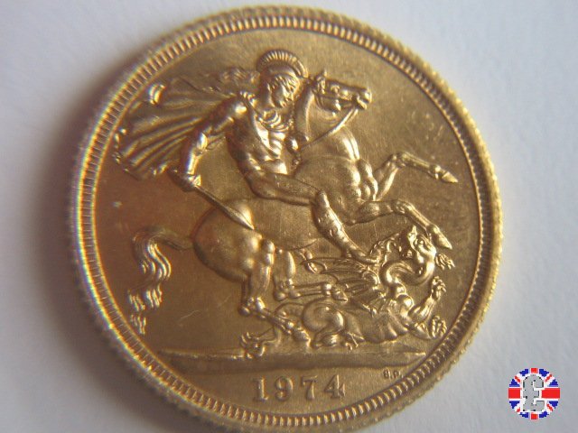 1 sovereign - tipo coronata giovane 1974 (Royal Mint, Llantrisant)