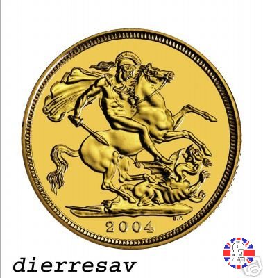 1 sovereign - tipo diadema anziana 2004 (Royal Mint, Llantrisant)