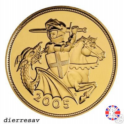 1 sovereign-tipo diadema anziana e nuovo s.giorgio 2005 (Royal Mint, Llantrisant)