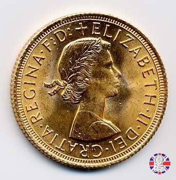 1 sovereign - tipo fiocchetto 1962 (London)