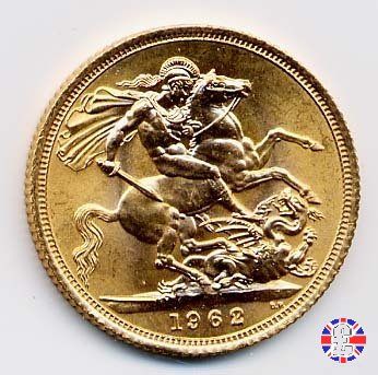 1 sovereign - tipo fiocchetto 1962 (London)