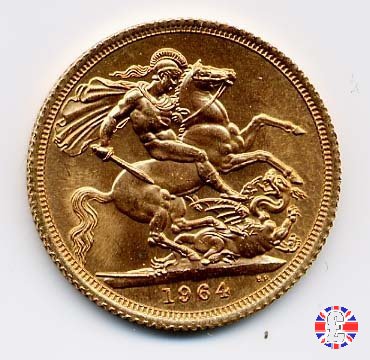 1 sovereign - tipo fiocchetto 1964 (London)