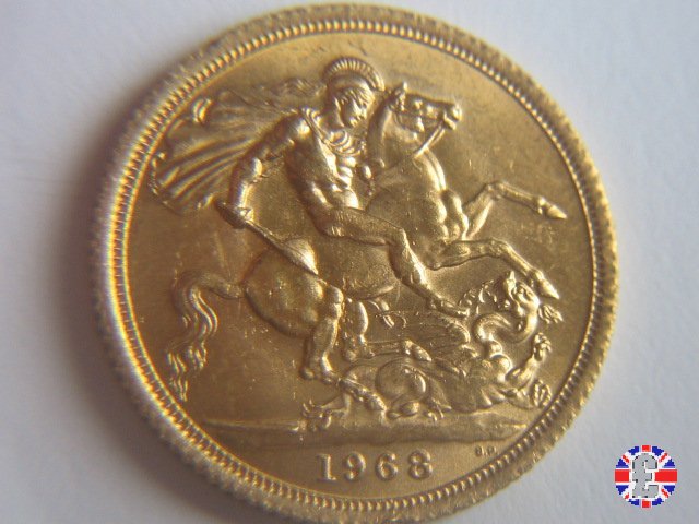 1 sovereign - tipo fiocchetto 1968 (London)